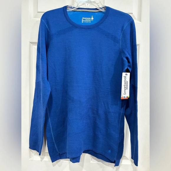 Smartwool Womens' XL Intraknit Thermal Merino Crew Base Layer Top Blue NWT - Picture 1 of 11